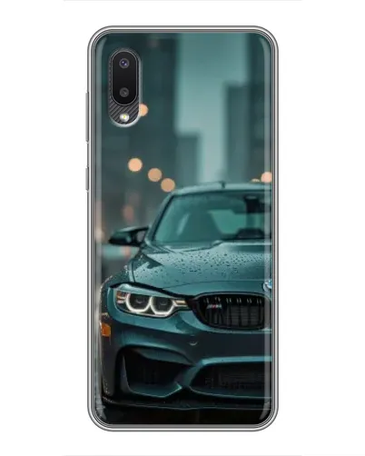 Чехол для Samsung Galaxy A02 с картинкой «BMW в огнях города»