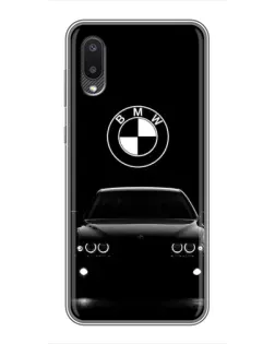 Чехол для Samsung Galaxy A02 с картинкой «BMW — взгляд из темноты»