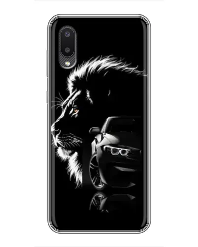 Чехол для Samsung Galaxy A02 с картинкой «BMW и лев»
