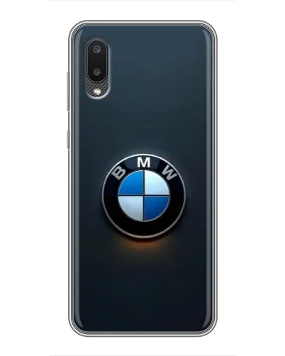 Чехол для Samsung Galaxy A02 с картинкой «Логотип BMW — минимализм»