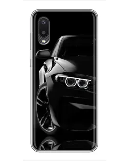 Чохол для Samsung Galaxy A02 з картинкою «Чорна BMW — профіль»