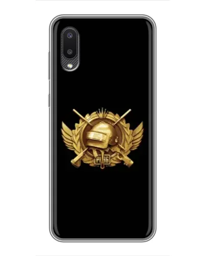 Чехол для Samsung Galaxy A02 с картинкой «PUBG — оранжевый градиент»