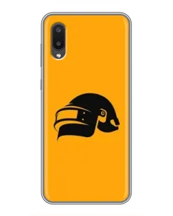 Чехол для Samsung Galaxy A02 с картинкой «PUBG — золотой шлем»