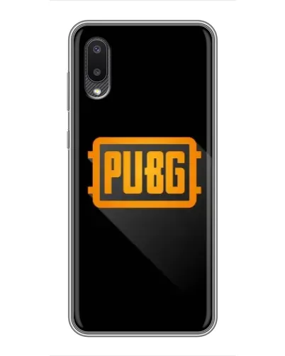 Чехол для Samsung Galaxy A02 с картинкой «PUBG — рамка лого»
