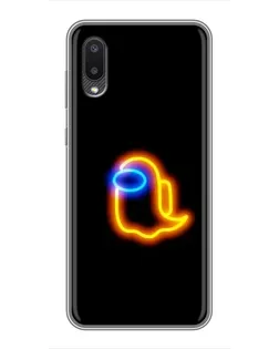 Чохол для Samsung Galaxy A02 з картинкою «Among Us неонове сяйво»
