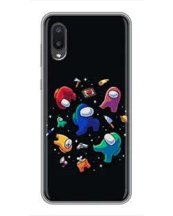 Чехол для Samsung Galaxy A02 с картинкой «Among Us космос»