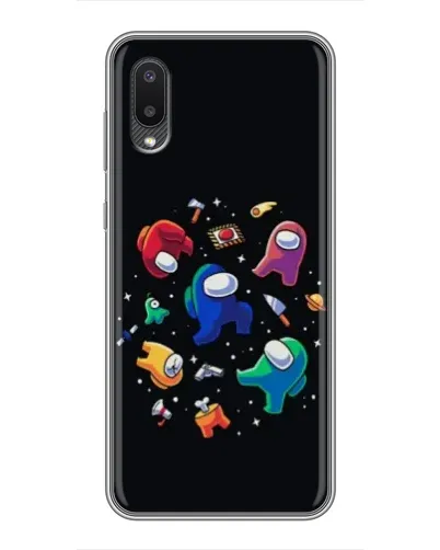 Чехол для Samsung Galaxy A02 с картинкой «Among Us космос» Чехол для Samsung Galaxy A02 с картинкой «Among Us космос»