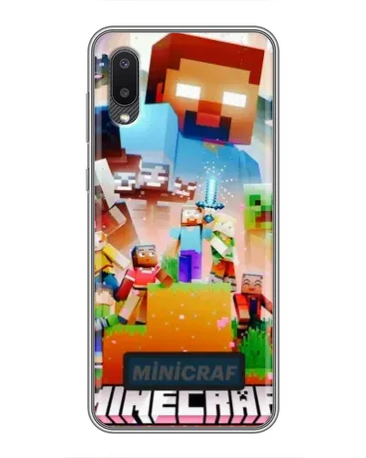 Чехол для Samsung Galaxy A02 с картинкой «Minecraft герои игры» Чехол для Samsung Galaxy A02 с картинкой «Minecraft герои игры»