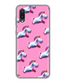 Чохол для Samsung Galaxy A02 з картинкою «Єдинороги на рожевому»