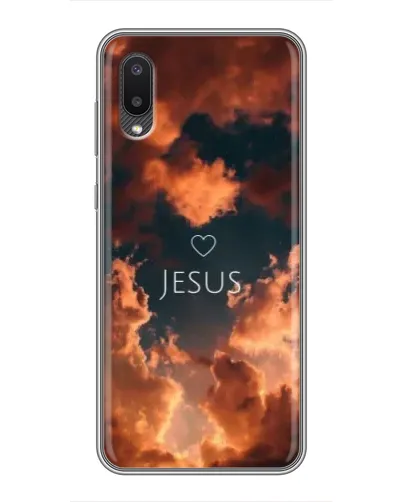 Чехол для Samsung Galaxy A02 с картинкой «Сияние Имени Jesus»