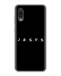 Чехол для Samsung Galaxy A02 с картинкой «Точки веры J.E.S.U.S.»