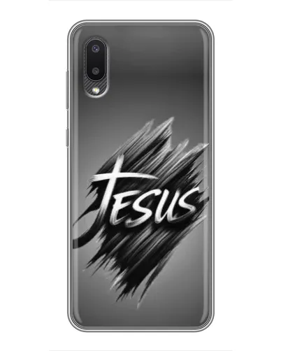 Чехол для Samsung Galaxy A02 с картинкой «Надпись Jesus Graffiti»