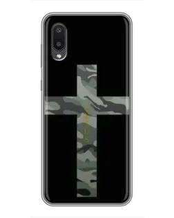 Чехол для Samsung Galaxy A02 с картинкой «Милитари Крест»