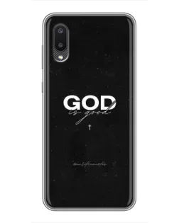 Чехол для Samsung Galaxy A02 с картинкой «GOD — Бог над всем»
