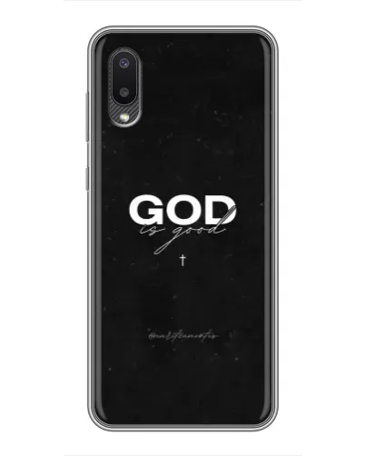 Чехол для Samsung Galaxy A02 с картинкой «GOD — Бог над всем»