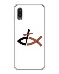 Чехол для Samsung Galaxy A02 с картинкой «Рыба и крест»