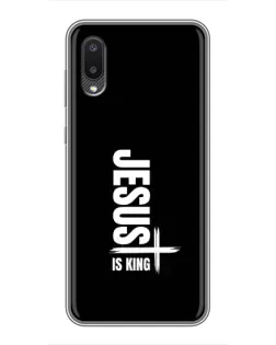 Чехол для Samsung Galaxy A02 с картинкой «Вертикаль веры Jesus»