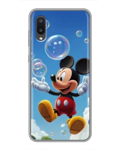 Чохол для Samsung Galaxy A02 з картинкою «Mickey та мильні бульбашки»