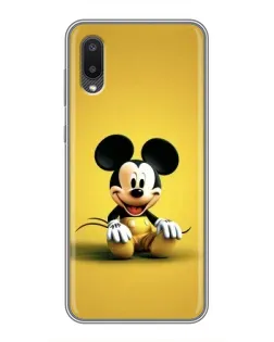 Чохол для Samsung Galaxy A02 з картинкою «Міккі на жовтому»