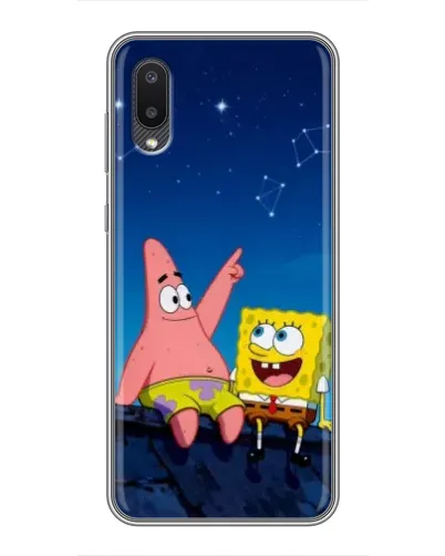 Чехол для Samsung Galaxy A02 с картинкой «Губка Боб и Патрик ночью» Чехол для Samsung Galaxy A02 с картинкой «Губка Боб и Патрик ночью»
