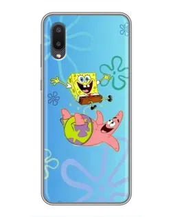 Чехол для Samsung Galaxy A02 с картинкой «Спанч Боб и Патрик»