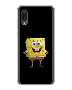 Чехол для Samsung Galaxy A02 с картинкой «Классический Губка Боб»