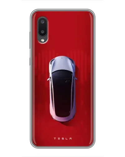 Чехол для Samsung Galaxy A02 с картинкой «Tesla Top View»