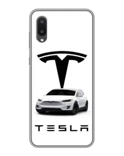 Чехол для Samsung Galaxy A02 с картинкой «Tesla White Style»