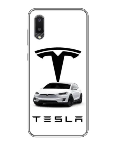Чехол для Samsung Galaxy A02 с картинкой «Tesla White Style»