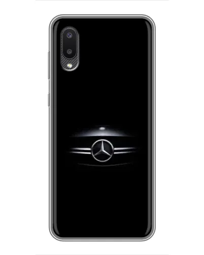 Чехол для Samsung Galaxy A02 с картинкой «Mercedes — абстрактные линии»