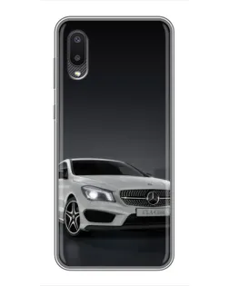Чехол для Samsung Galaxy A02 с картинкой «Mercedes AMG GT Silver»