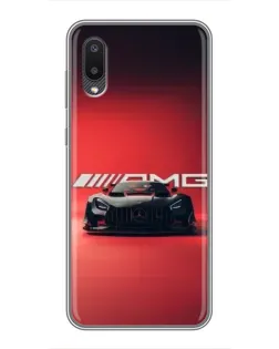 Чехол для Samsung Galaxy A02 с картинкой «Mercedes AMG — красная линия»