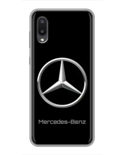Чехол для Samsung Galaxy A02 с картинкой «Mercedes Silver Logo»