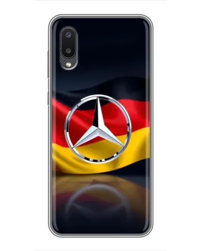 Чехол для Samsung Galaxy A02 с картинкой «Mercedes — флаг Германии»