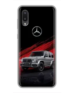 Чехол для Samsung Galaxy A02 с картинкой «Mercedes G-Class красный»
