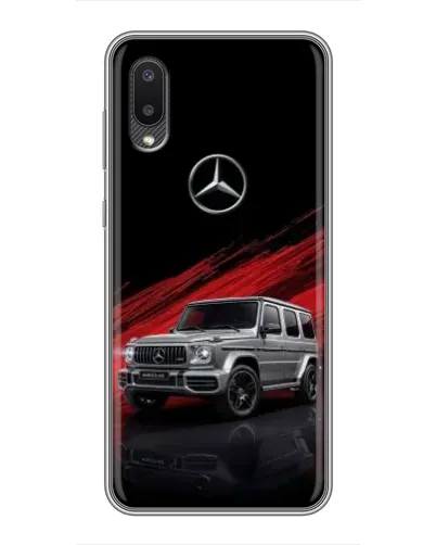 Чехол для Samsung Galaxy A02 с картинкой «Mercedes G-Class красный»
