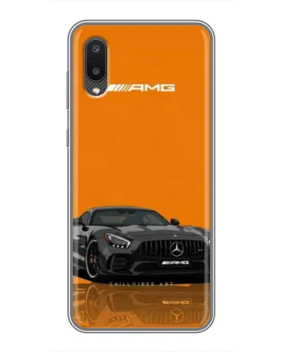 Чехол для Samsung Galaxy A02 с картинкой «Оранжевый Mercedes AMG»
