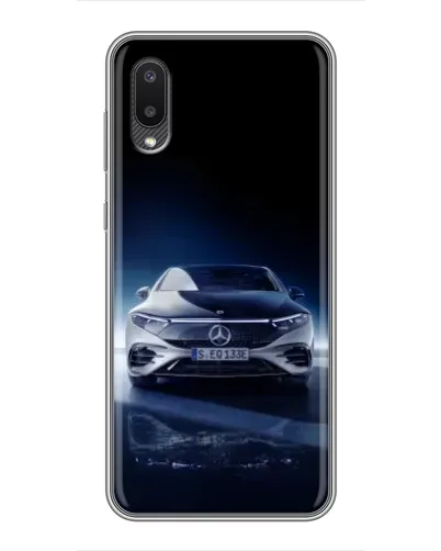 Чехол для Samsung Galaxy A02 с картинкой «Ночной Mercedes EQ»