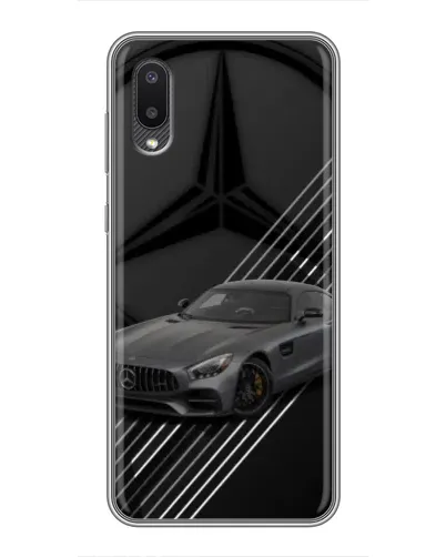 Чехол для Samsung Galaxy A02 с картинкой «Mercedes AMG — графика»