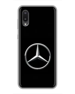 Чехол для Samsung Galaxy A02 с картинкой «Mercedes классический лого»