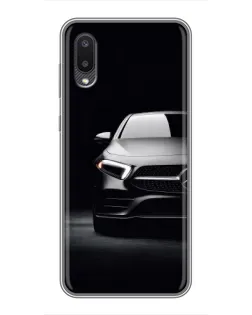 Чехол для Samsung Galaxy A02 с картинкой «Свет фар Mercedes»