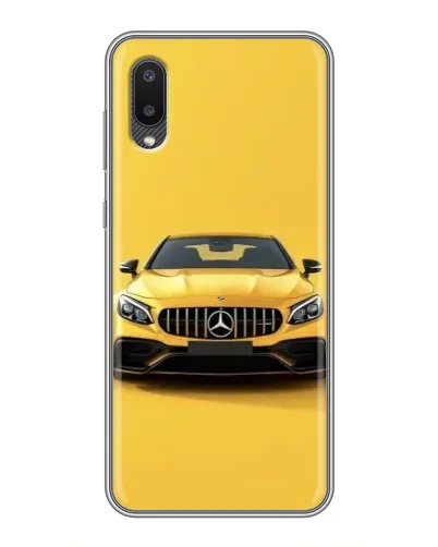 Чехол для Samsung Galaxy A02 с картинкой «Желтый Mercedes GT»