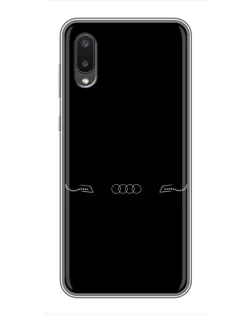 Чехол для Samsung Galaxy A02 с картинкой «Audi — световой подпись»
