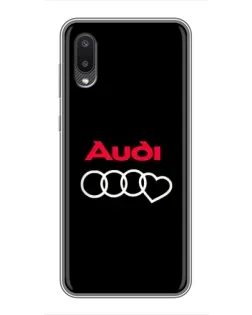 Чехол для Samsung Galaxy A02 с картинкой «Логотип Audi Heart»