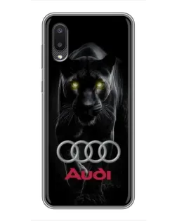 Чехол для Samsung Galaxy A02 с картинкой «Пантера и Audi»