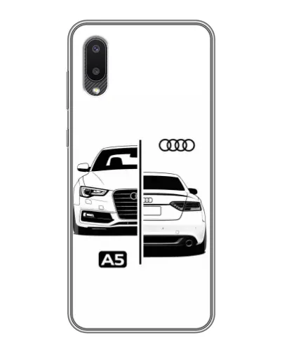Чехол для Samsung Galaxy A02 с картинкой «Audi — контрастный дизайн»