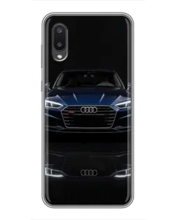 Чехол для Samsung Galaxy A02 с картинкой «Audi — ночное отражение»