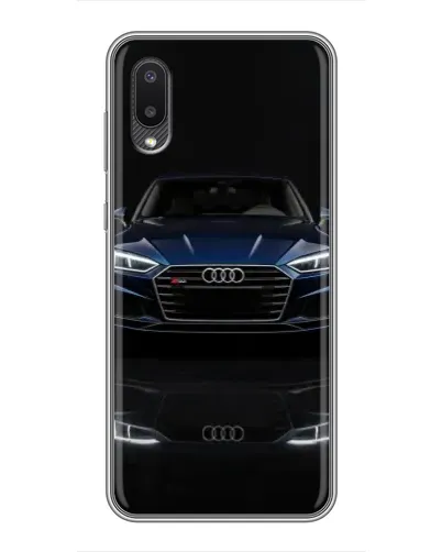 Чехол для Samsung Galaxy A02 с картинкой «Audi — ночное отражение»
