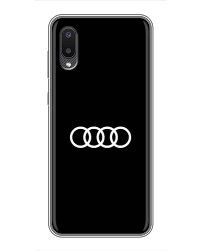 Чехол для Samsung Galaxy A02 с картинкой «Audi White Logo»