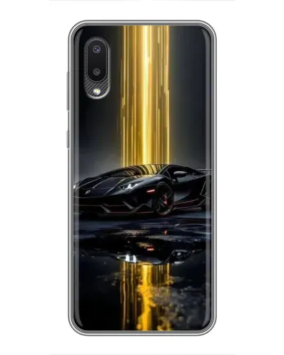 Чехол для Samsung Galaxy A02 с картинкой «Ночной Lamborghini драйв»